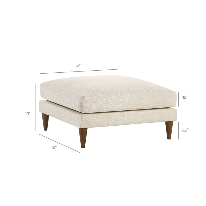 Modway Zoya Down Filled Overstuffed Boucle Ottoman in Cream - dimensions and specifications 24