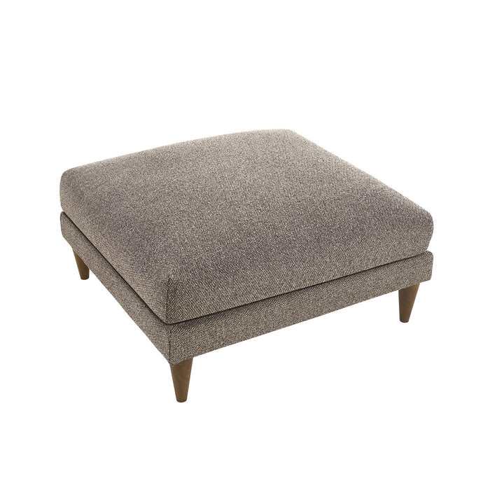 Modway Zoya Down Filled Overstuffed Boucle Ottoman in Earth - angled view