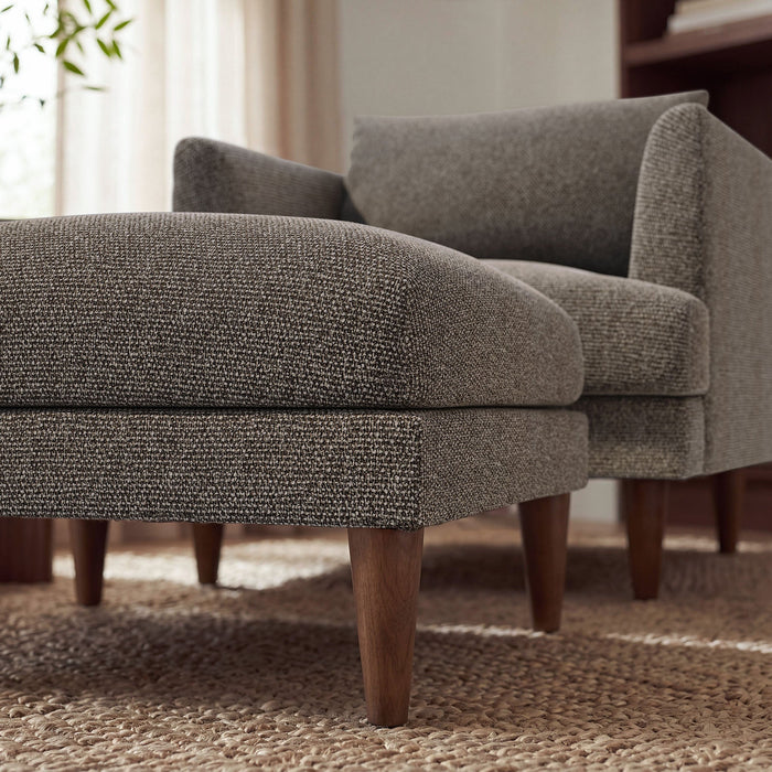 Modway Zoya Down Filled Overstuffed Boucle Ottoman in Earth - lifestyle view