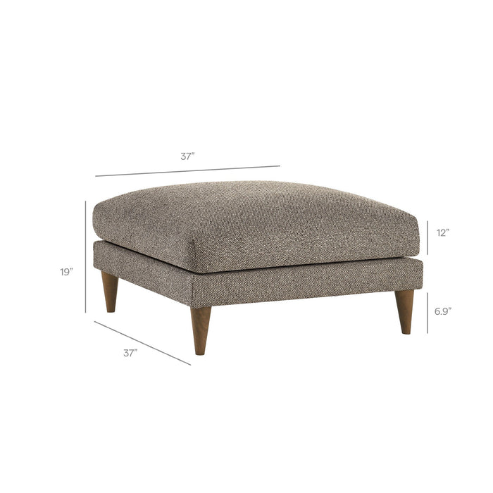 Modway Zoya Down Filled Overstuffed Boucle Ottoman in Earth - dimensions and specifications 22