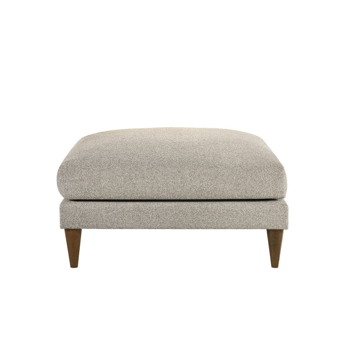 Modway Zoya Down Filled Overstuffed Boucle Ottoman in Fog - side view