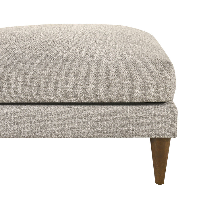 Modway Zoya Down Filled Overstuffed Boucle Ottoman in Fog - detail view