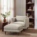 Modway Zoya Down Filled Overstuffed Boucle Ottoman in Fog - lifestyle view 16