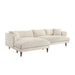 Modway Zoya Left-Facing Down Filled Overstuffed Boucle Sectional Sofa in Cream - front view