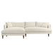 Modway Zoya Left-Facing Down Filled Overstuffed Boucle Sectional Sofa in Cream - angled view