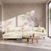Modway Zoya Left-Facing Down Filled Overstuffed Boucle Sectional Sofa in Cream - detail view