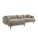 Modway Zoya Left-Facing Down Filled Overstuffed Boucle Sectional Sofa in Earth - front view