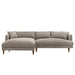 Modway Zoya Left-Facing Down Filled Overstuffed Boucle Sectional Sofa in Earth - angled view