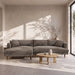 Modway Zoya Left-Facing Down Filled Overstuffed Boucle Sectional Sofa in Earth - detail view