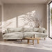 Modway Zoya Left-Facing Down Filled Overstuffed Boucle Sectional Sofa in Fog - detail view