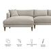 Modway Zoya Left-Facing Down Filled Overstuffed Boucle Sectional Sofa in Fog - dimensions and specifications