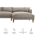 Modway Zoya Right-Facing Down Filled Overstuffed Boucle Sectional Sofa in Earth - dimensions and specifications