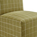 Modway Aster Linen Cotton Blend Slipcovered Dining Chairs Set of 2 in Artichoke Windowpane Check - lifestyle view 18