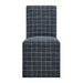 Modway Aster Linen Cotton Blend Slipcovered Dining Chairs Set of 2 in Denim Windowpane Check - lifestyle view