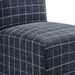 Modway Aster Linen Cotton Blend Slipcovered Dining Chairs Set of 2 in Denim Windowpane Check - lifestyle view 17