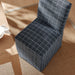 Modway Aster Linen Cotton Blend Slipcovered Dining Chairs Set of 2 in Denim Windowpane Check - lifestyle view 23