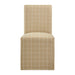 Modway Aster Linen Cotton Blend Slipcovered Dining Chairs Set of 2 in Hemp Windowpane Check - lifestyle view