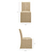 Modway Aster Linen Cotton Blend Slipcovered Dining Chairs Set of 2 in Hemp Windowpane Check - dimensions and specifications 29