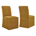 Modway Aster Slub Weave Fabric Slipcovered Dining Chairs Set of 2 in Copper - front view