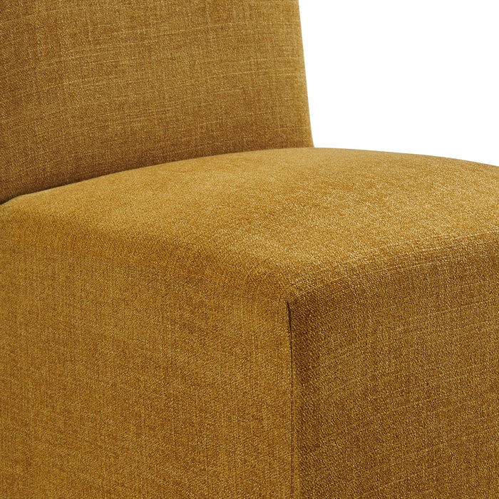 Modway Aster Slub Weave Fabric Slipcovered Dining Chairs Set of 2 in Copper - lifestyle view 29