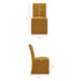 Modway Aster Slub Weave Fabric Slipcovered Dining Chairs Set of 2 in Copper - dimensions and specifications 53