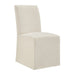 Modway Aster Slub Weave Fabric Slipcovered Dining Chairs Set of 2 in Ecru - angled view