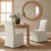 Modway Aster Slub Weave Fabric Slipcovered Dining Chairs Set of 2 in Ecru - lifestyle view 45