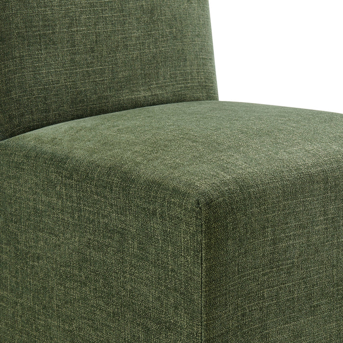 Modway Aster Slub Weave Fabric Slipcovered Dining Chairs Set of 2 in Foliage - lifestyle view 27