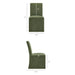 Modway Aster Slub Weave Fabric Slipcovered Dining Chairs Set of 2 in Foliage - dimensions and specifications 49