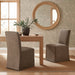 Modway Aster Slub Weave Fabric Slipcovered Dining Chairs Set of 2 in Mocha - lifestyle view 41