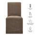 Modway Aster Slub Weave Fabric Slipcovered Dining Chairs Set of 2 in Mocha - dimensions and specifications