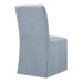 Modway Aster Slub Weave Fabric Slipcovered Dining Chairs Set of 2 in Sky - detail view