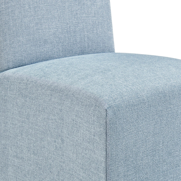 Modway Aster Slub Weave Fabric Slipcovered Dining Chairs Set of 2 in Sky - lifestyle view 28