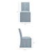 Modway Aster Slub Weave Fabric Slipcovered Dining Chairs Set of 2 in Sky - dimensions and specifications 51