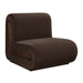 Modway Denby Performance Velvet Accent Chair in Chocolate Brown - front view