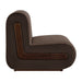 Modway Denby Performance Velvet Accent Chair in Chocolate Brown - angled view