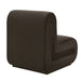 Modway Denby Performance Velvet Accent Chair in Chocolate Brown - side view