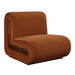 Modway Denby Performance Velvet Accent Chair in Rust - front view