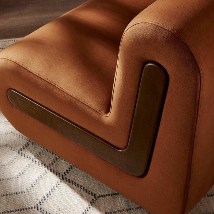 Modway Denby Performance Velvet Accent Chair in Rust - lifestyle view 17