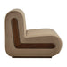 Modway Denby Performance Velvet Accent Chair in Taupe - angled view