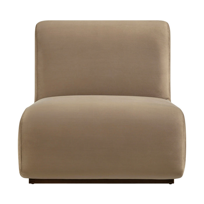 Modway Denby Performance Velvet Accent Chair in Taupe - detail view