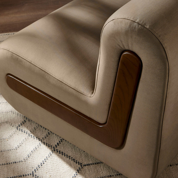 Modway Denby Performance Velvet Accent Chair in Taupe - lifestyle view 16