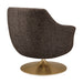 Modway Quimby Melange Chenille Swivel Accent Chair in Espresso - side view