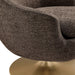 Modway Quimby Melange Chenille Swivel Accent Chair in Espresso - lifestyle view