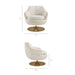 Modway Quimby Melange Chenille Swivel Accent Chair in Ivory - dimensions and specifications 23