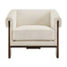 Modway Halbrook Linen Blend Tripod Accent Chair in Ivory - detail view