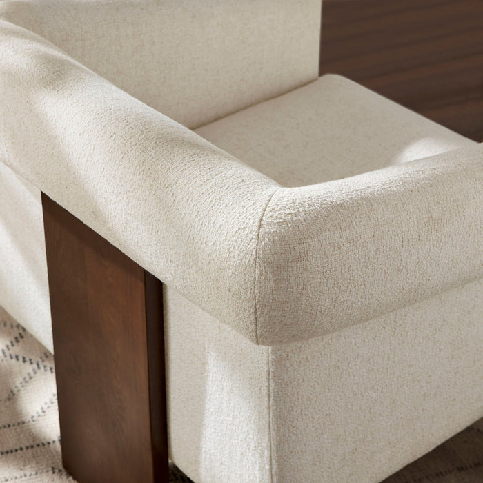Modway Halbrook Linen Blend Tripod Accent Chair in Ivory - lifestyle view 12