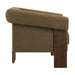 Modway Halbrook Linen Blend Tripod Accent Chair in Olive - angled view