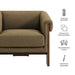 Modway Halbrook Linen Blend Tripod Accent Chair in Olive - dimensions and specifications