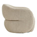Modway Selby Textured Woven Fabric Swivel Accent Chair in Linen - angled view